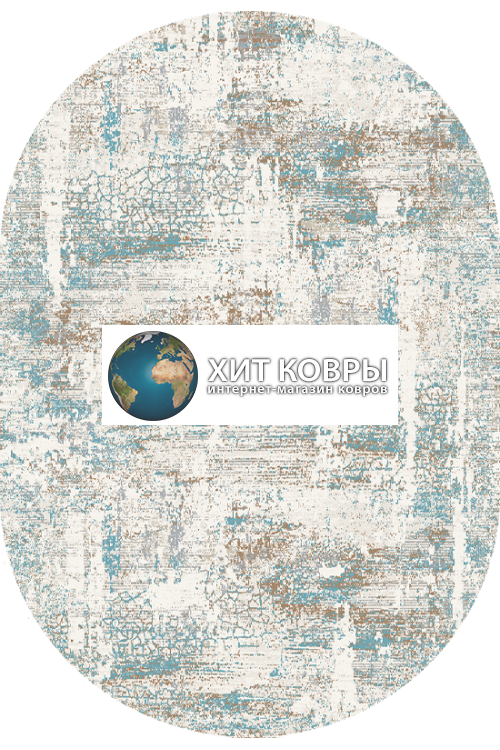 Российский ковер Лакшери 27713-23618 Голубой овал